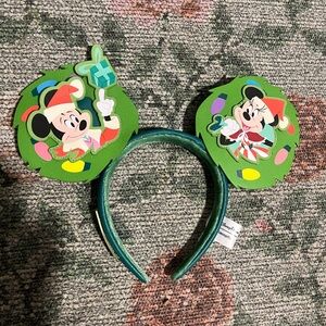 2023 Disney Parks Loungefly Christmas Mickey & Minnie Mouse Ear Headband ♥️